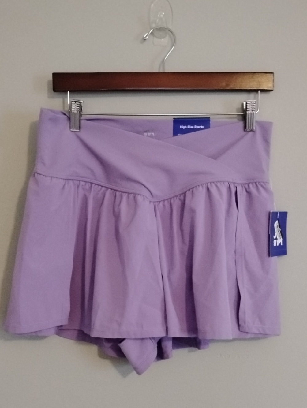 JoyLab Purple Rain High Rise Athletic Shorts Large NWT